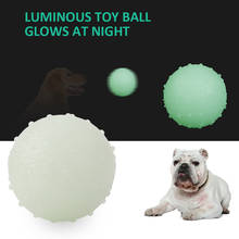 Pelota luminosa para perros y mascotas, juguetes de goma resistentes a las mordeduras, sello antiestrés fluorescente para cachorros, suministros interactivos para masticar 2024 - compra barato