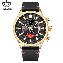 New SMAEL Luxury Brand Mens Watches Waterproof Sport Quartz Watch With Chronograph for Men Clock Male Fashion Casual Wrist Watch 2024 - buy cheap