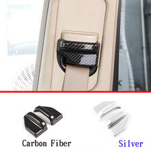 ABS Silver Carbon Fiber Style Front Seat Belt Cover Decoration Trim For Mercedes Benz GLK X204 2008-2015 Interior Accessories 2024 - buy cheap