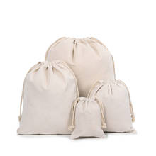 Bolsa de almacenamiento de lino y algodón hecha a mano para mujer, monedero con cordón, monedero de viaje, Bolso pequeño de tela para joyería, bolsa de regalo de Navidad 2024 - compra barato