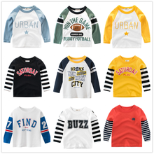 2022 Spring Children T-shirts Clothes for Boys100% Cotton Fashion Letter Long Sleeve Tees Tops Baby Girls Bottoming Shirts 2024 - buy cheap