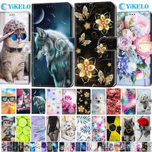 Funda de cuero con tapa para teléfono Huawei Y7 Prime 2018 2019 Y7P Y7A 2020 flor perro gato pintado cartera tarjetero soporte libro cubierta 2024 - compra barato