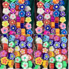 Free Shipping Beautiful jewelry 8~10mm Polymer Clay Flower Loose Beads PWB904 2024 - buy cheap