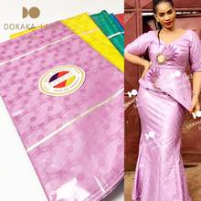 Tecido de renda africana, tecido de bazin rico 2020, roupas de alta qualidade, material nigeriano, original para vestido 2024 - compre barato