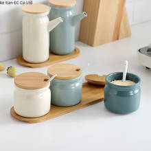 Nordic minimalist ceramic household kitchen seasoning pot vinegar oil bottle pot combination set salt shaker seasoning jar 2024 - buy cheap