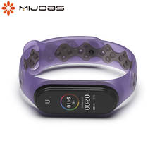 Correia de pulseira transparente para mi band 4, correia de silicone com 4 correias para xiaomi correa de pulso transparente 2024 - compre barato