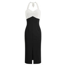 B4308 2020 новое летнее женское модное темпераментное элегантное сексуальное с открытой спиной с разрезом тонкое платье дешевая оптовая продажа 2024 - купить недорого