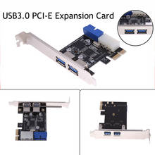 Tarjeta adaptadora PCI-E a USB, 20 pines, USB 3,0, 5 Gbps, velocidad Hub, tarjeta de extensión con puertos duales 2024 - compra barato