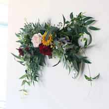 Decoração de flores de seda para casamento, decoração artesanal de arco de casamento, corredor de mesa, 2024 - compre barato