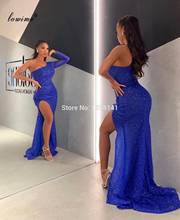 Middle East Royal Blue Prom Dresses 2020 Long Sequins Cocktail Dresses Evening Wear Sexy Wedding Party Dresses Suknie Wieczorowe 2024 - buy cheap