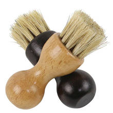 Cepillo brillante con mango de madera para zapatos, minicepillo de aceite para pulir el pelo de cerdas, calabaza, 1 unidad 2024 - compra barato