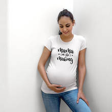 Mama In The Making/объявление беременности, футболка на День Благодарения, милые футболки для беременных, топы для беременных 2024 - купить недорого