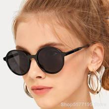 2020 Круглые Солнцезащитные очки женские высококачественные зеркальные винтажные черные солнцезащитные очки женские брендовые дизайнерские очки 2024 - купить недорого
