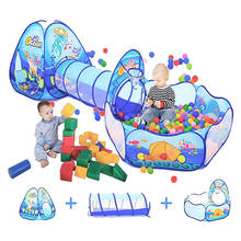 Large Baby Playpen Dry Pool Children's Ball Pool with Children's Tent Crawling Tunnel Kids Balloon Basketball Ball Pit Hot Toys 2024 - buy cheap