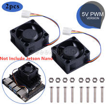 New 2PCS PWM Speed Adjustment 4PIN Dual Ball Bearing Dedicated Super Cooling Fan Strong Cooling Air for NVIDIA Jetson Nano 2024 - buy cheap