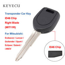 Keyecu Transponder Ignition Car Key with ID46 Chip for Mitsubishi Endeavor, Lancer, Outlander, Sport, Eclipse, Galant, i-MiEV 2024 - buy cheap