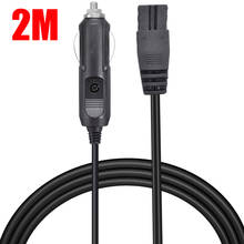 Novidade mini cabo de conexão de geladeira dc 12v 2 pinos plugue preto para caixa refrigeradora de carro cabos condutores acessórios 2m 2024 - compre barato