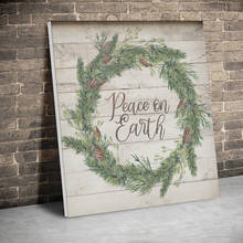 Peace on Earth Christmas Quotes Gifts Canvas Paintings Wall Art Prints Posters Pictures Living Room Home Decor With Inner Frame 2024 - buy cheap