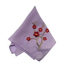 26CM Hot Silk Square Handkerchief Embroidered Face Hand Tea Cooling Towels Women Children Lace Men Ladies Hanky Wedding Gift 2024 - buy cheap