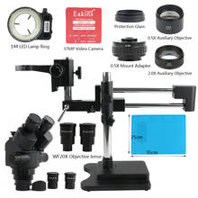 3.5X-90X Simul-Focal Double Boom Stereo Zoom Trinocular Microscope 37MP USB HDMI Digital Video Camera BGA PCB Welding Magnifier 2024 - buy cheap