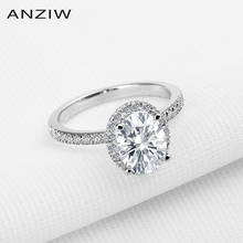 ANZIW Luxury 2ct Oval Cut Sona nscd Ring with Micro Paved  Ring Women Princess Lovers Promise Engagement Fashion Gift Jewelry 2024 - buy cheap