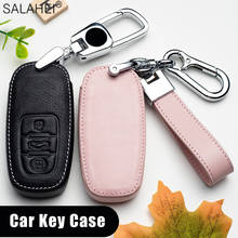 Leather Car Key Case Cover for Audi A1 A4 A5 A6 A7 A8 B6 B7 B8 B9 TT TTS 8S SQ5 A4L A6L Q3 Q5 Q7 S5 S6 S7 Protection Accessories 2024 - buy cheap