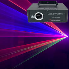 1000 МВт rgb Полноцветный анимационный проектор 1 Вт DJ свет лазер rgb лазерные диджейские огни dmx луч света многоцветный 2024 - купить недорого