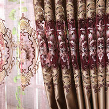 Cortinas opacas de tela de lujo para sala de estar, persianas rosas elegantes estilo Jacquard, paneles de tratamiento de ventana europea de Damasco 2024 - compra barato