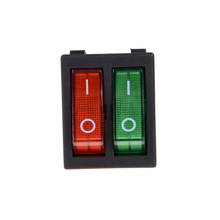 Interruptor basculante de bote doble KCD4 de 6 pines con luz verde roja 16A 125/250VAC interruptores de barco 2024 - compra barato