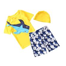 Kids Boy Swimsuit Bathwear Fashion Children Wetsuit For Boy Fashion SwimsuitsSwimable Bikini Sunfing Cartoon 3pcs Boy Swimwears 2024 - buy cheap