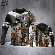Personalized deer hunting 3d Printed Unisex hoodies Harajuku Fashion Casual Hooded Sweatshirt Drop shipping 2024 - buy cheap