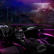 Для Audi A3 A4L A6L A5 Q2L Q3 Q5 Q7 обновления интерьер СВЕТОДИОДНЫЙ декоративные атмосферу светильник двери Панель декор отделка автомобиля окружающей среды светильник 2024 - купить недорого