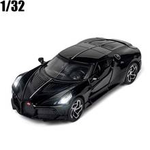 1/32 Bugatti La Voiture Noire Model Toy Sports Car Alloy Die Cast Pull Back Sound Light Supercar Toys Vehicle Kids Gifts 2024 - buy cheap