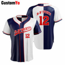 Camiseta de béisbol con Logo personalizado para hombre, camisa deportiva de talla grande, transpirable 2024 - compra barato