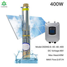 400W Solar Pump Water Submersible Deep Well 2.6T/H Flow 40M Head Brushless with Permanent Magnet Synchronous Motor Low Pressure 2024 - buy cheap