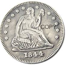 USA 1844 1844-O sentado Liberty cuarto de Dólares diferente menta plateado 25 centavos copia moneda 2024 - compra barato