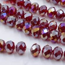 AB Color Crystal Rondelle Beads 4mm Glass Loose 140pcs/lot DIY Natural Stone Spacer 48 Faceted Beading Czech jewelry Materials 2024 - buy cheap