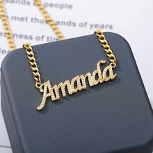 Personalized Custom Necklaces Jewelry Crystal Name Necklace Personality Add Stone Letter Pendant For Women Girl Accessories Gift 2024 - buy cheap