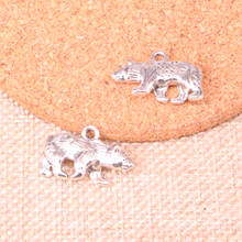 Pingente de urso 4 peças liga de zinco para colar, brinco pulseira joias diy artesanais 24*15mm 2024 - compre barato