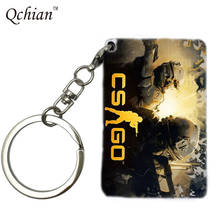 Брелок для ключей из нержавеющей стали CSGO, популярный брелок с принтом Counter Strike CS GO для мужчин 2024 - купить недорого
