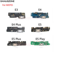 Usb-разъем для зарядки док-станции, разъем для разъема, плата для зарядки, гибкий кабель для Motorola Moto E3 E4 Plus E5 Play 2024 - купить недорого