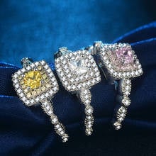 Женское Обручальное кольцо с кристаллами ревеня, серебро 925 пробы 2024 - купить недорого