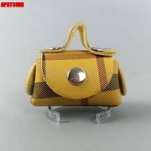 Amarillo De cuero a cuadros bolsa para accesorios de muñecas Barbie bolso para Blyth 1/6 BJD muñeca bolsa de compras niños y bebé juguetes 2024 - compra barato