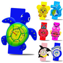 1-15 Years Old Boy Girl Children Watch Whales/Ladybug/Bee/Butterfly Kids Watches Baby Slap Watch Child Study Look Time Toy Clock 2024 - buy cheap