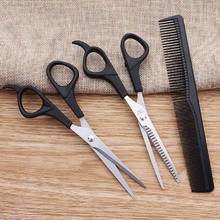 Conjunto de tesoura de cabelo profissional para salão de beleza, inclui 3 peças, tesoura para corte de cabelo, barbeiro e cabeleireiro 2024 - compre barato