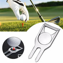 1Pc Portable Zinc Alloy Golf Fork Golf Ball Holder Marker Groove Cleaner Repair Tool 2024 - buy cheap