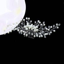 MISANANRYNE Bride Wedding Hair Clip Flowers Beads Pearl Decoration Ladies Hairs Accessories Fashion Korean Women Hair Comb 2024 - buy cheap