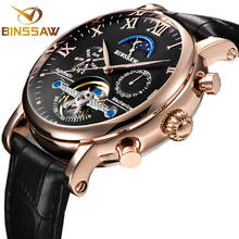 Limited Men Automatic Mechanical Watch Top Luxury Brand Watch Men Leather Calendar Tourbillon Sports Watches Relogio Masculino 2024 - buy cheap