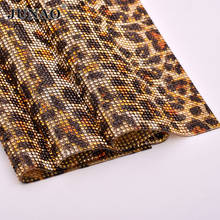 JUNAO-láminas de tela de cristal con estampado de leopardo para manualidades, accesorio autoadhesivo de 24x40cm con pedrería, fijación en caliente, cinta Strass para planchar 2024 - compra barato