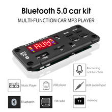 Bluetooth 5.0 Car Radio MP3 Player Decoder Board 5V-12V Handsfree Support Recording FM TF SD Card AUX With MIC Audio Modul 2024 - buy cheap